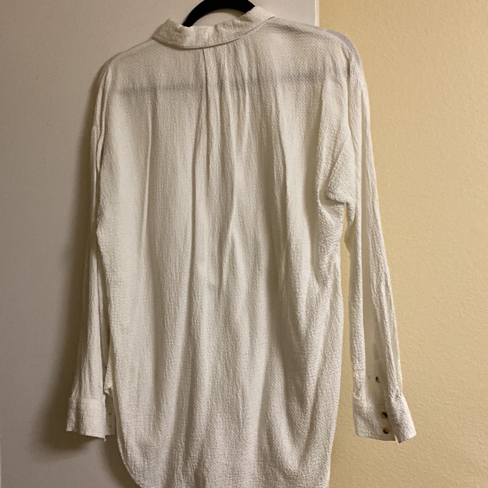 NWOT Pilcro and the letterpress white button down shirt - Picture 4 of 9